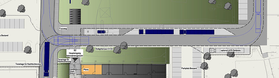 Rysunek techniczny do pracy w biurze architektonicznym AIP w Görlitz 