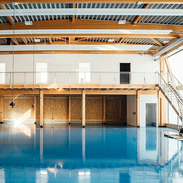 Eine vom Architekturbüro AIP Görlitz gebaute Turnhalle